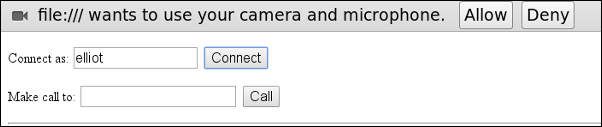 Chrome prompt to allow input device access