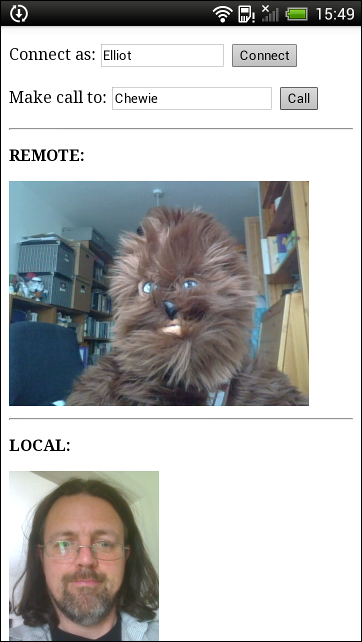 Video calling with WebRTC in Crosswalk