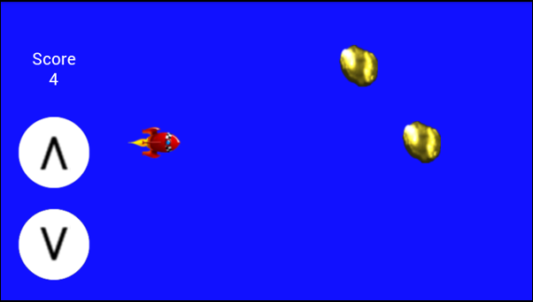 space dodge game with landscape orientation, fullscreen and viewport meta